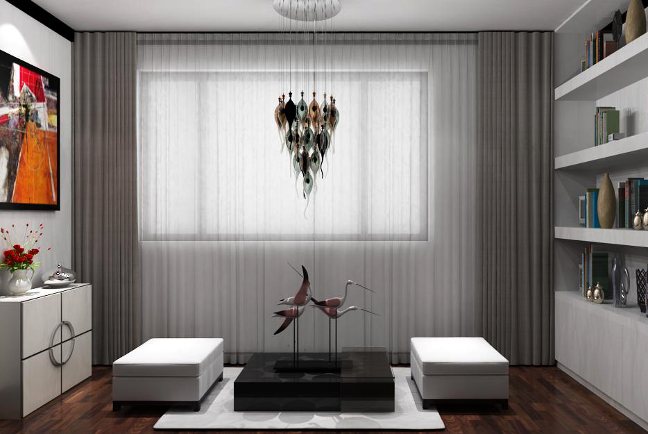 简约 二居 白领 客厅图片来自天津科艺隆装饰在科艺隆-海河大观-现代简约-90平的分享