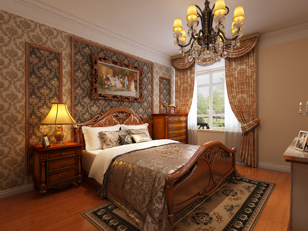 欧式 奥北公元 三居 卧室图片来自大宅别墅装修设计在奥北公元怡情逸景欧式古典风格的分享