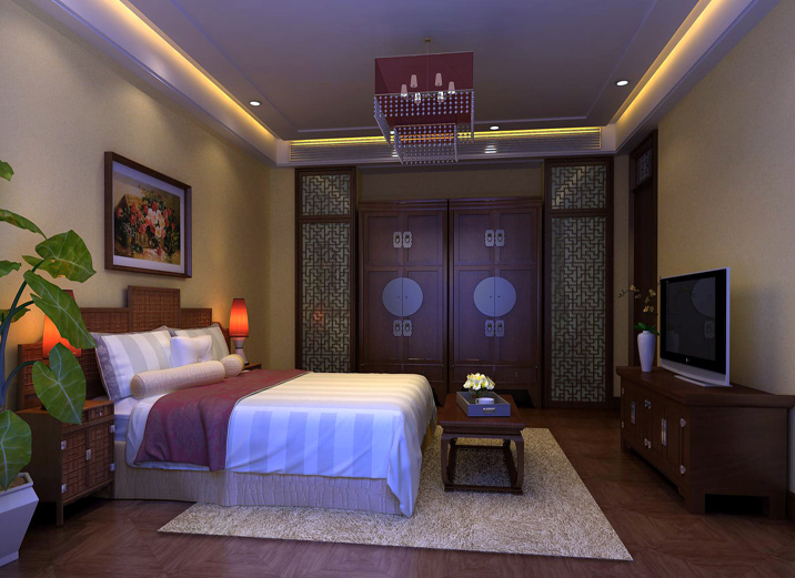 中式风格 别墅 卧室图片来自实创装饰上海公司在410平别墅中式风格的分享