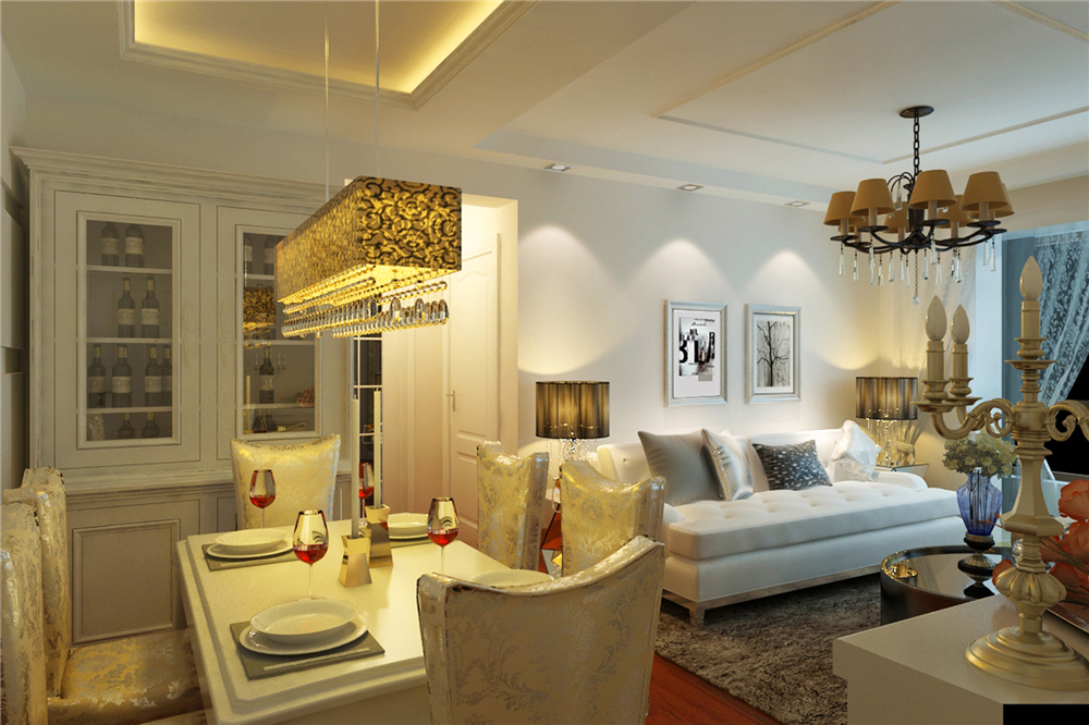 欧式 二居 白领 收纳 80后 小资 客厅图片来自实创装饰完美家装在上海建筑77平简欧风格案例的分享