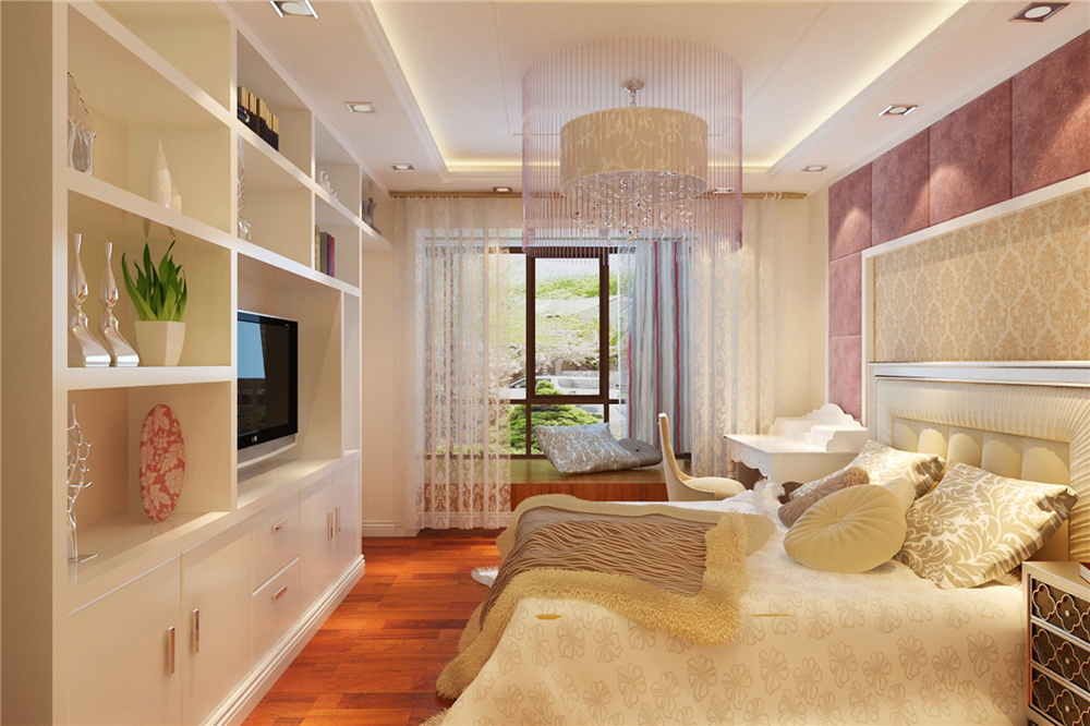欧式 二居 白领 收纳 80后 小资 卧室图片来自实创装饰完美家装在上海建筑77平简欧风格案例的分享