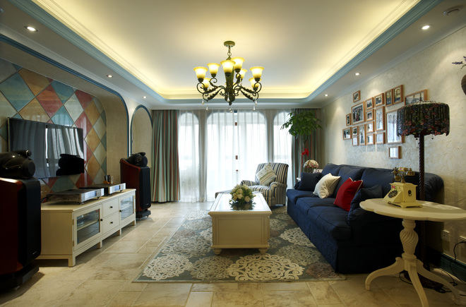 别墅 地中海 露香园 客厅图片来自实创装饰晶晶在露香园243平地中海56万全包的分享