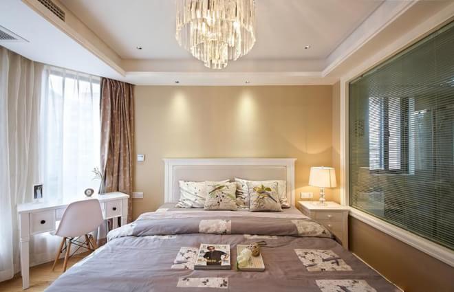 卧室图片来自周楠在百平米现代美式3居豪宅范的分享