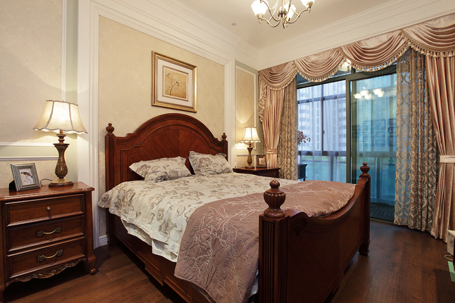 日升装饰 卧室图片来自装修设计芳芳在172平中式与美式混搭的分享