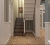 楼梯设计：
颜色上使用浅色体现了空间的宽敞，但又使用一些不失沉稳的深色装饰融合在里，成为不可或缺的一道风景，白色的材料与家具突出了室内的文化气质，更好的体现了主人的气质与修养。