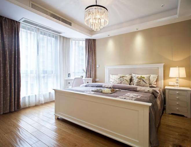 卧室图片来自周楠在百平米现代美式3居豪宅范的分享