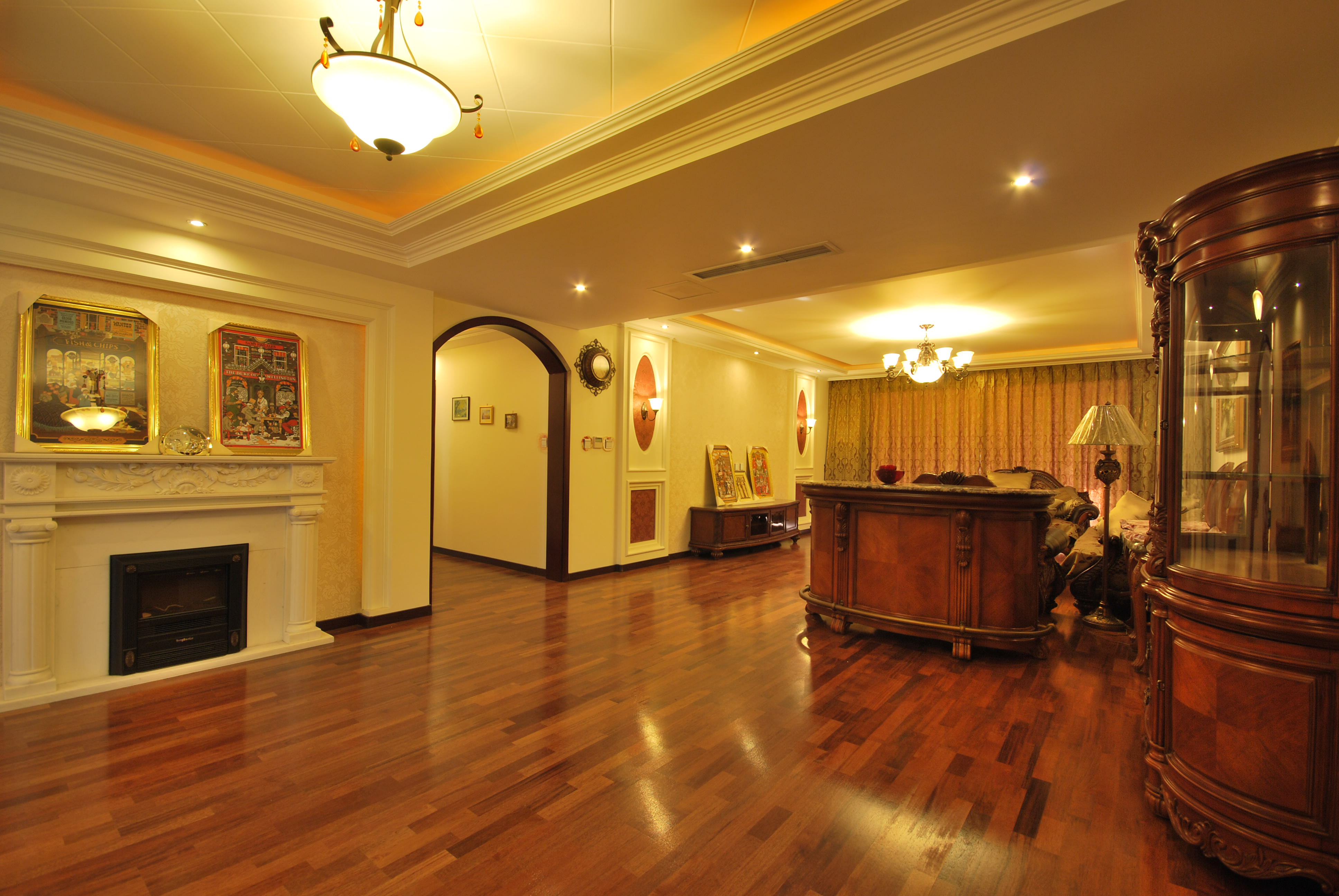 客厅图片来自今朝装饰老房专线在总装动员部,欧式古典风，六居室的分享