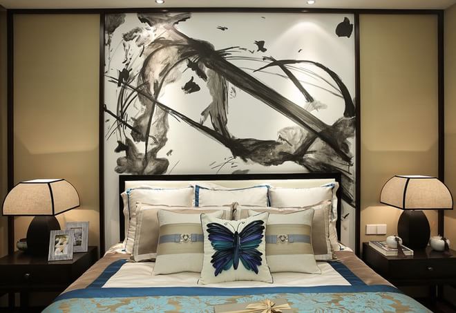 日升装饰 卧室图片来自装修设计芳芳在127平新中式风格的分享