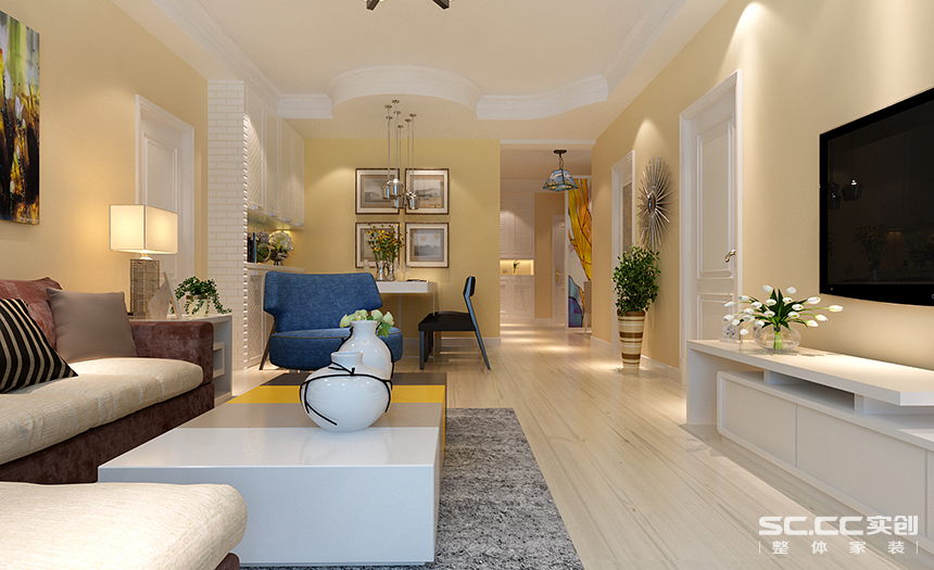 简约 三居 白领 收纳 80后 小资 客厅图片来自实创装饰百灵在现代简约星城国际公寓140平的分享