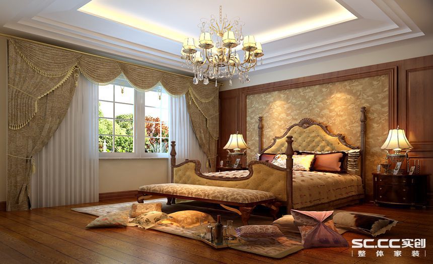 卧室图片来自交换空间刘杨成室内设计师在240平典雅豪华的舒适雅居的分享