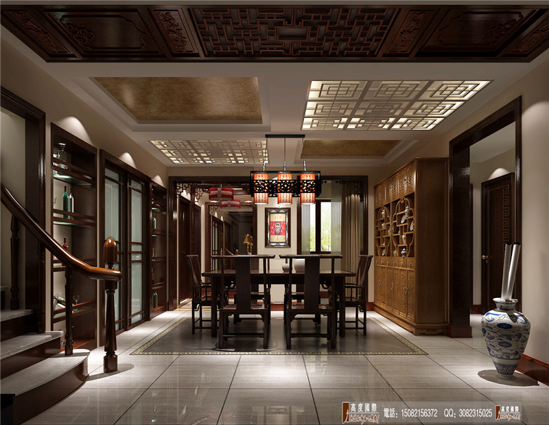 高度国际 餐厅图片来自成都高端别墅装修瑞瑞在现代中式----不一样的韵味的分享