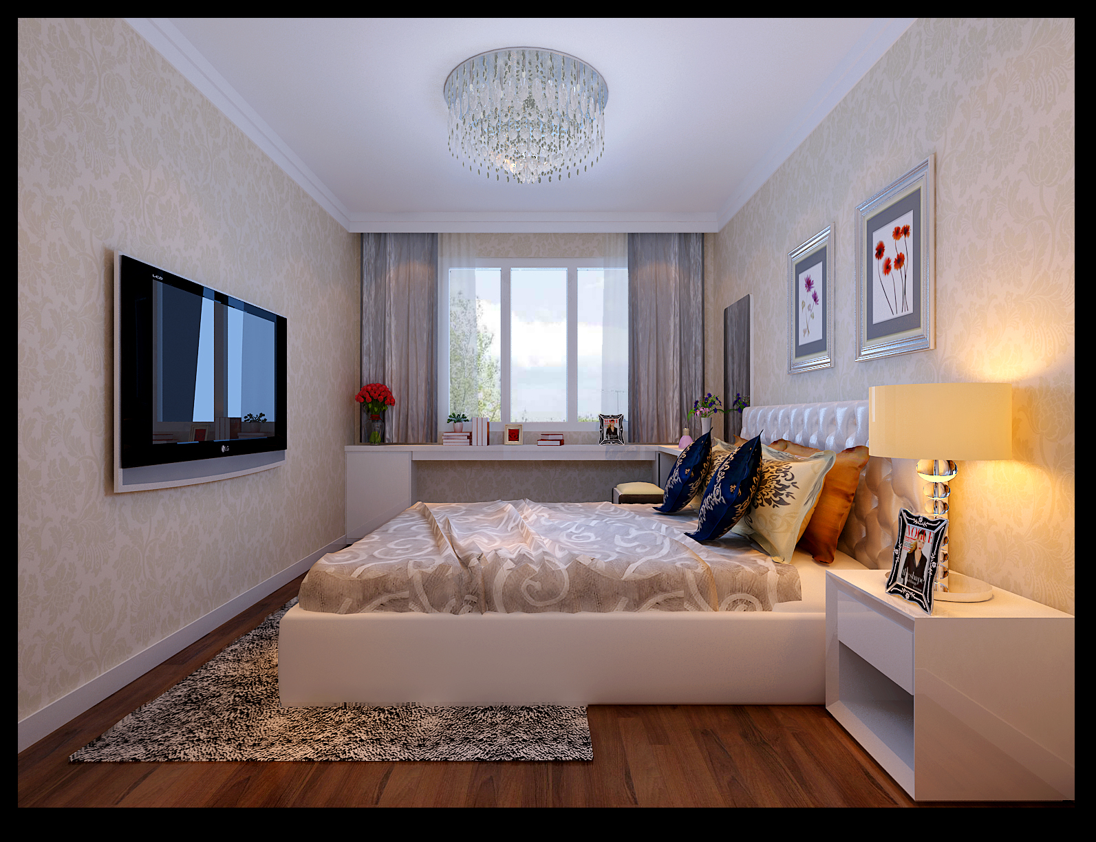 二居 简约 旧房改造 效果图 北京元洲 卧室图片来自榜眼2014在西城晶华67平米老房改造的分享