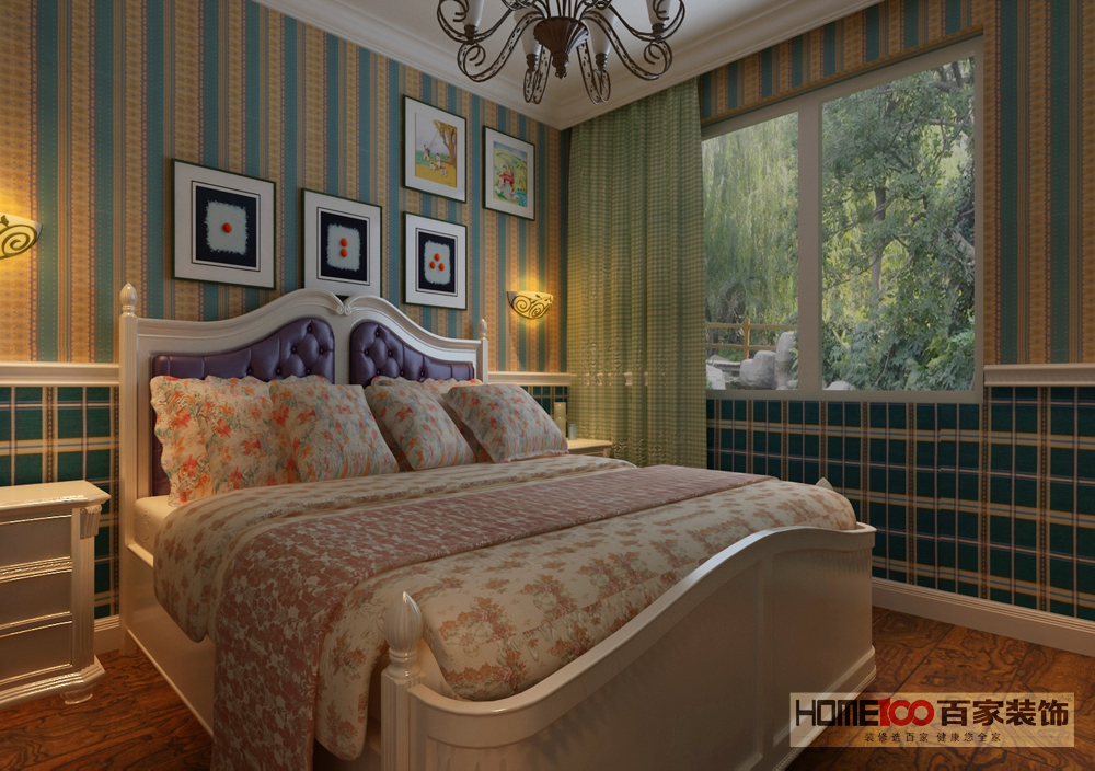 卧室图片来自百家装饰-小李在雅居乐280平复式田园风格的分享