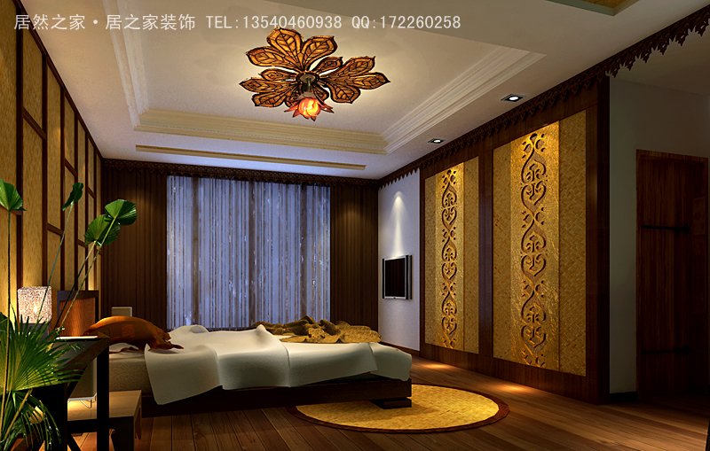 中式风格 卧室图片来自居之家装饰有限公司在中海格林-新中式风格的分享