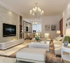 客厅：淡雅清新的现代简欧味道，时尚的白色调沙发与装饰品的摆放，让整个客厅营造出时尚、高贵、轻松、愉悦的视觉感空间。