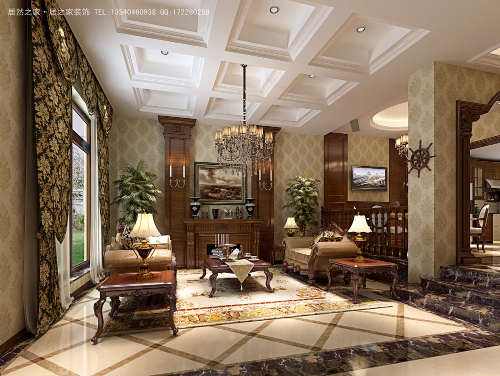 欧式 别墅 客厅图片来自居之家装饰有限公司在华润24城-欧式风格的分享