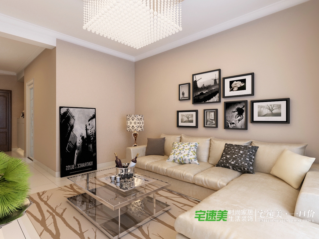 现代 二居 小资 客厅图片来自芜湖宅速美刘鹏在龙凤佳苑85平现代风格的分享