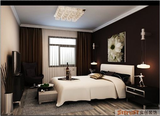 二居 小资 中式 装修 实创装饰 卧室图片来自孙进进在90平米现代新中式幸福三口之家的分享