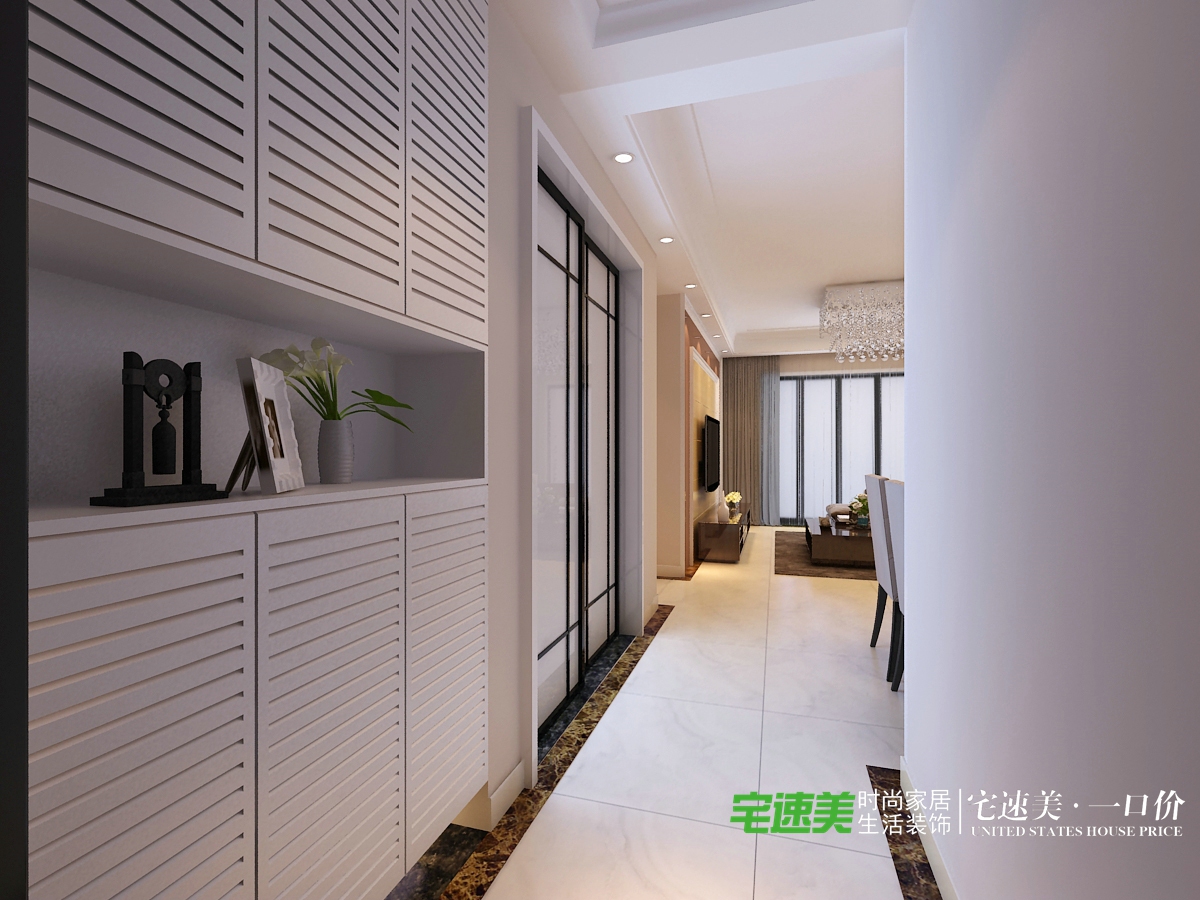 欧式 三居 白领 80后 玄关图片来自芜湖宅速美刘鹏在信达荷塘月色115平欧式风格的分享