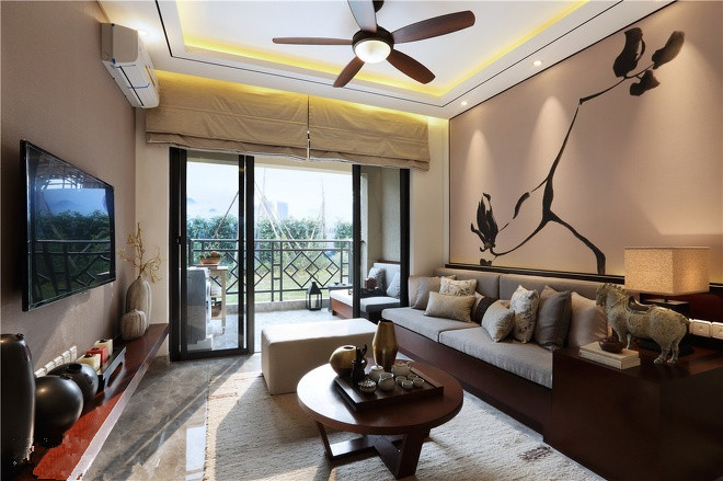 简约 二居 客厅图片来自超凡装饰邓赛威在盛润锦绣城64平装修案列的分享