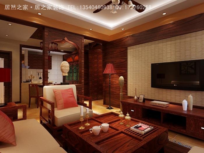 中式风格 二居 客厅图片来自居之家装饰有限公司在南湖国际-中式风格的分享