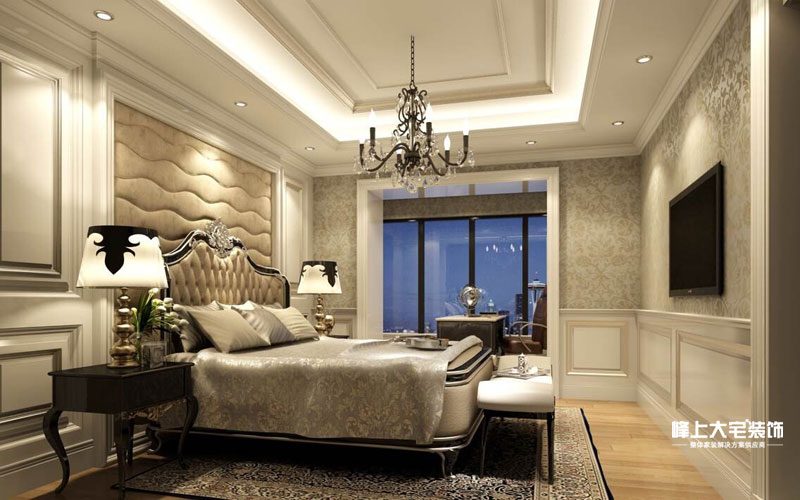 洋房 装修 设计 卧室图片来自峰上大宅装饰长沙在恒大御景半岛的分享