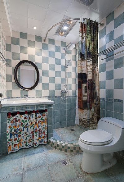 卫生间图片来自家装大管家在轻松休闲爱巢 96平现代美式婚房的分享