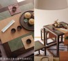 严选顶级中式家具春在作品，搭配木器与陶器摆饰，在书房另辟轻松泡茶区。