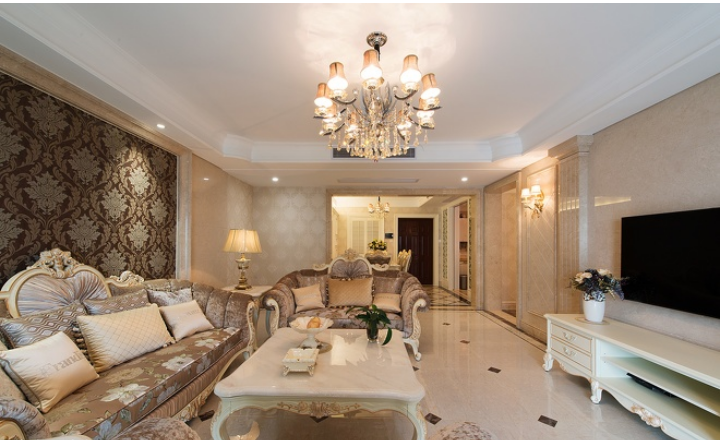 客厅图片来自超凡装饰邓赛威在普罗旺世300平装修案列的分享