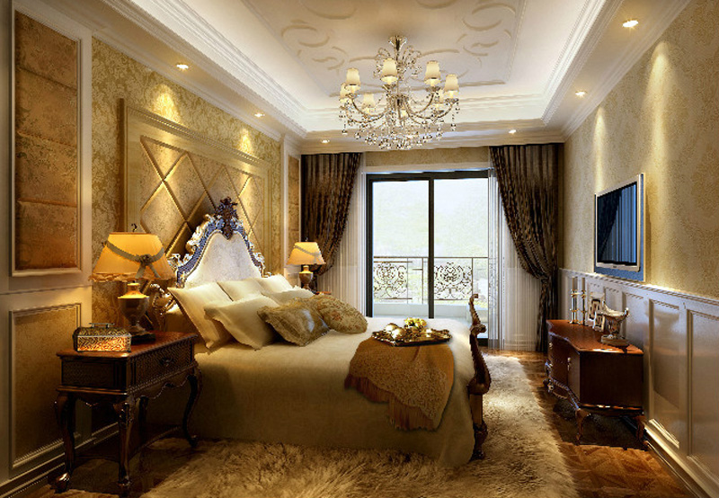 经典 欧式 四居 宽敞 温馨 卧室图片来自武汉嘉年华装饰在东湖楚天府170平的分享