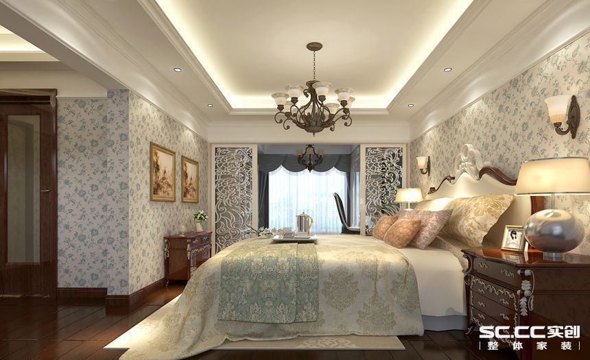 简约 欧式 三居 白领 收纳 80后 小资 卧室图片来自实创装饰百灵在和谐欧式装修160平米朝庭公寓的分享