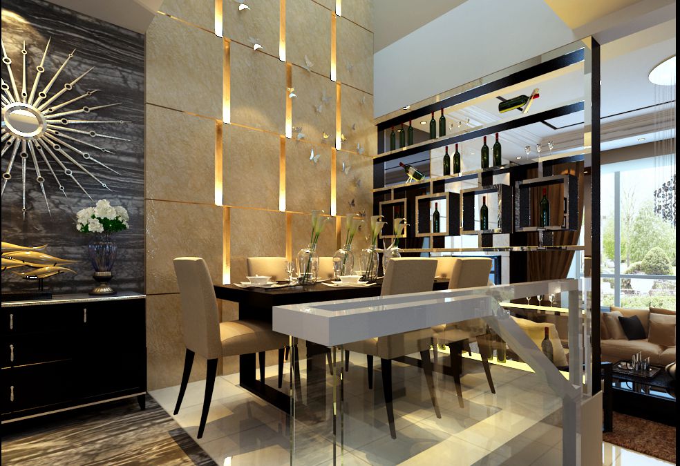 简约 别墅 餐厅图片来自天津尚层装修韩政在中信珺台现代简约的分享