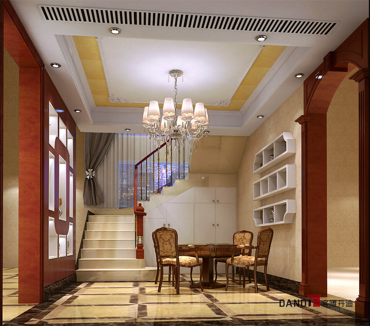 欧式 别墅 舒服且温馨 实用性 观赏性 奢华大气 楼梯图片来自名雕装饰长沙分公司在洛世奇的奢华之感的分享