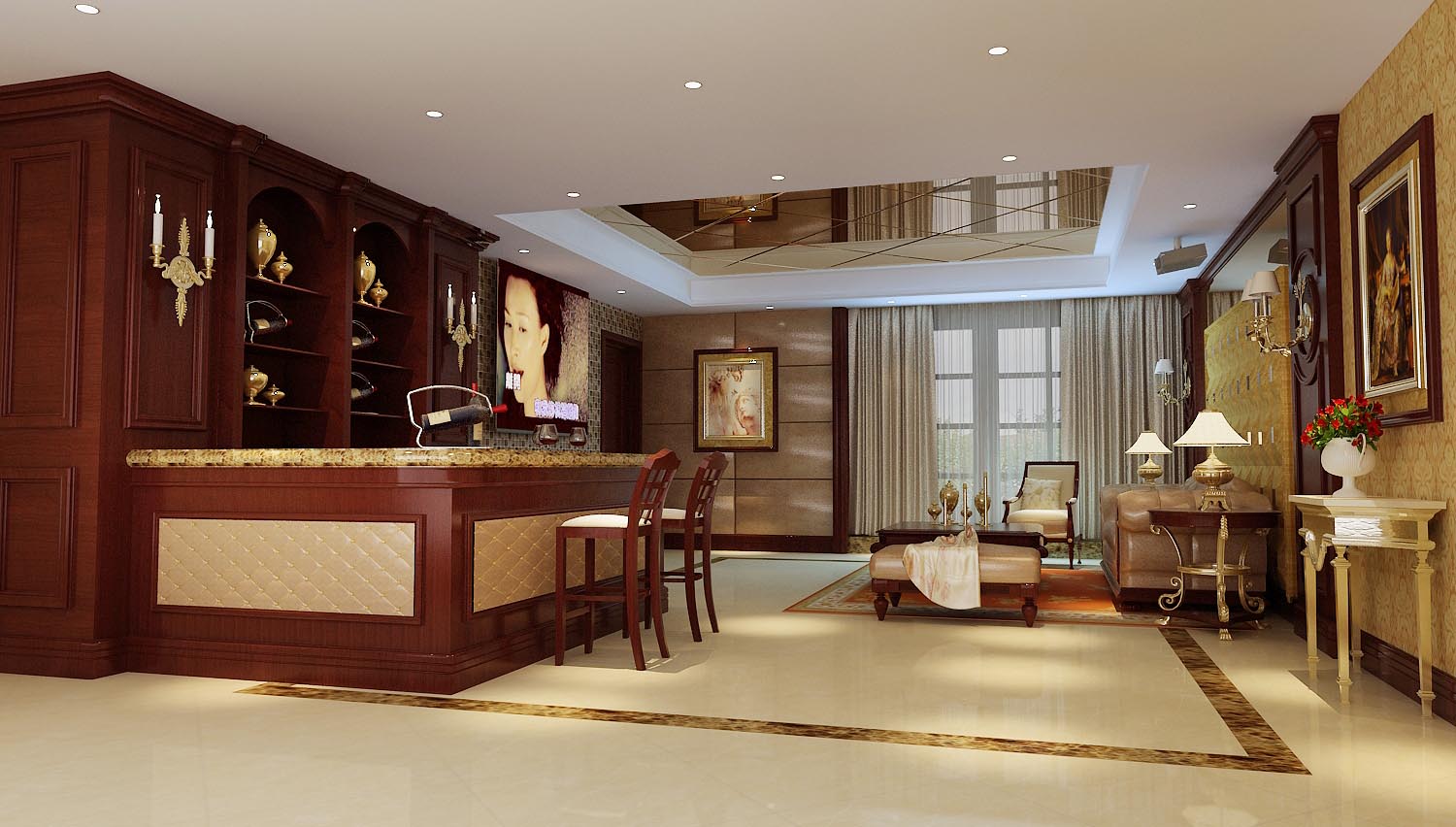 欧式 别墅 上海实创 装修公司 装修 餐厅图片来自孙进进在300平米独栋别墅定义奢华欧式的分享