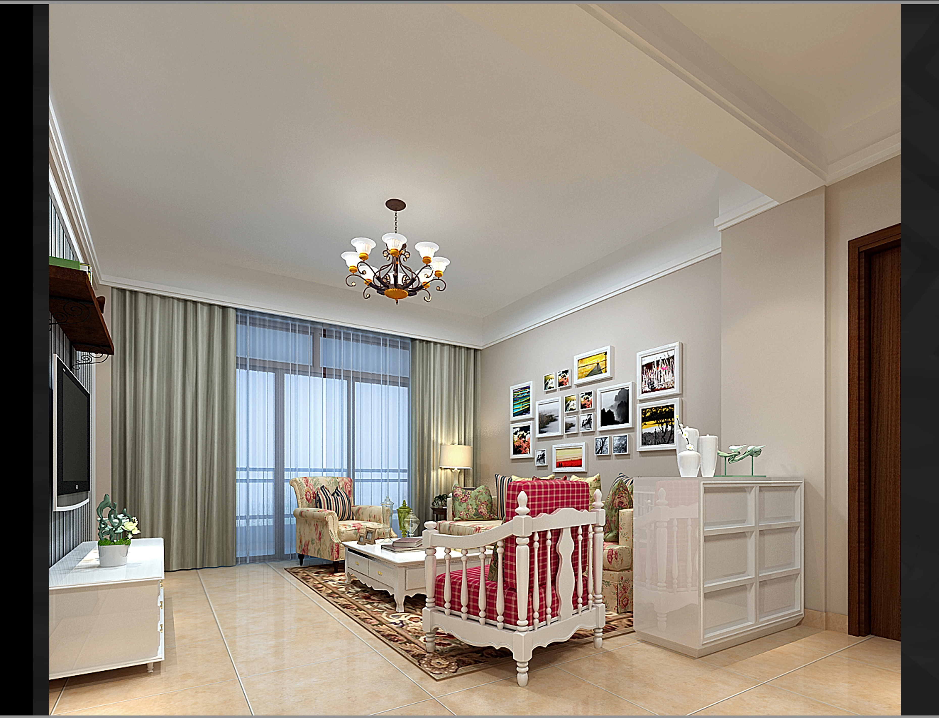 客厅作为待客区域,一般要求简洁明快,同时装修较其它空间要更明快光鲜