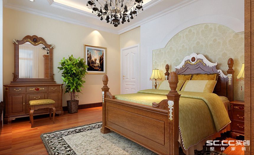 卧室图片来自交换空间刘杨成室内设计师在90平美感十足欧式设计的分享