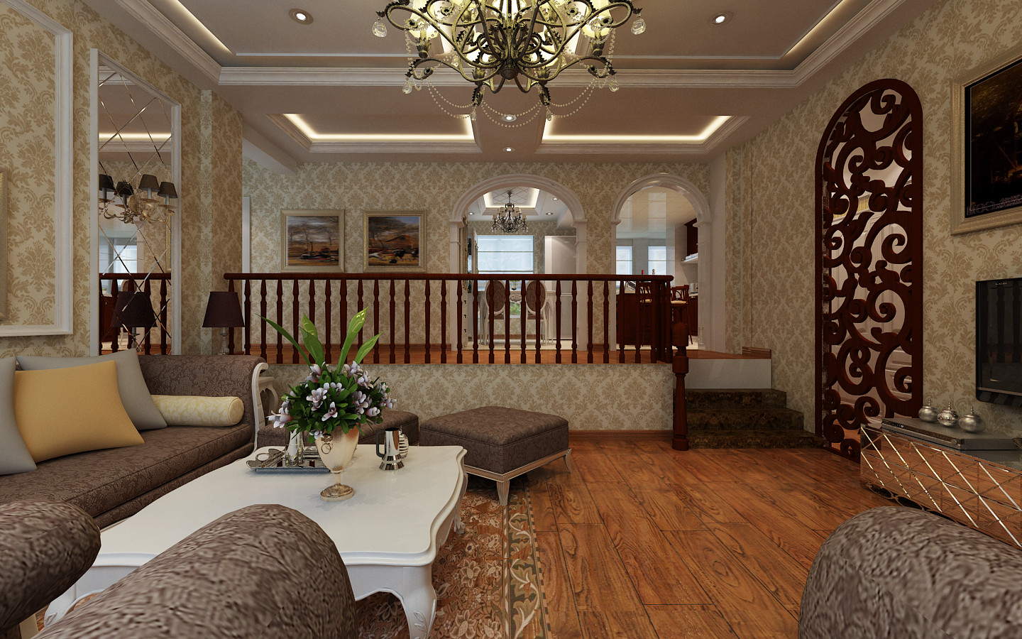 欧式 小资 长河湾 客厅图片来自百家设计小刘在长河湾传统欧式240平大包15万的分享