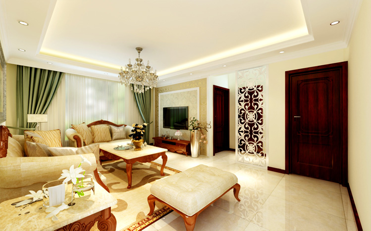 客厅图片来自交换空间刘杨成室内设计师在温馨欧式古典风格的分享