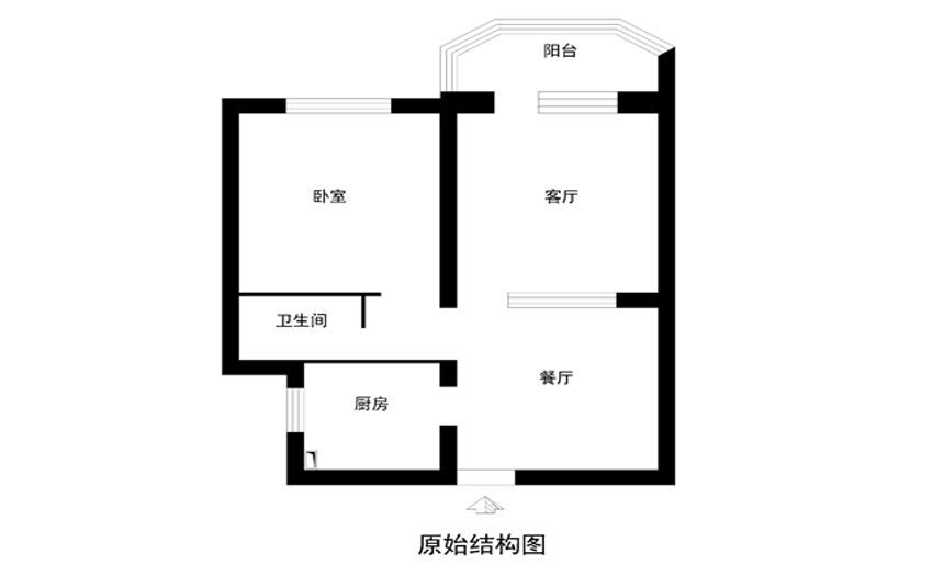 户型图图片来自交换空间刘杨成室内设计师在60平小户型也可以设计欧式的分享