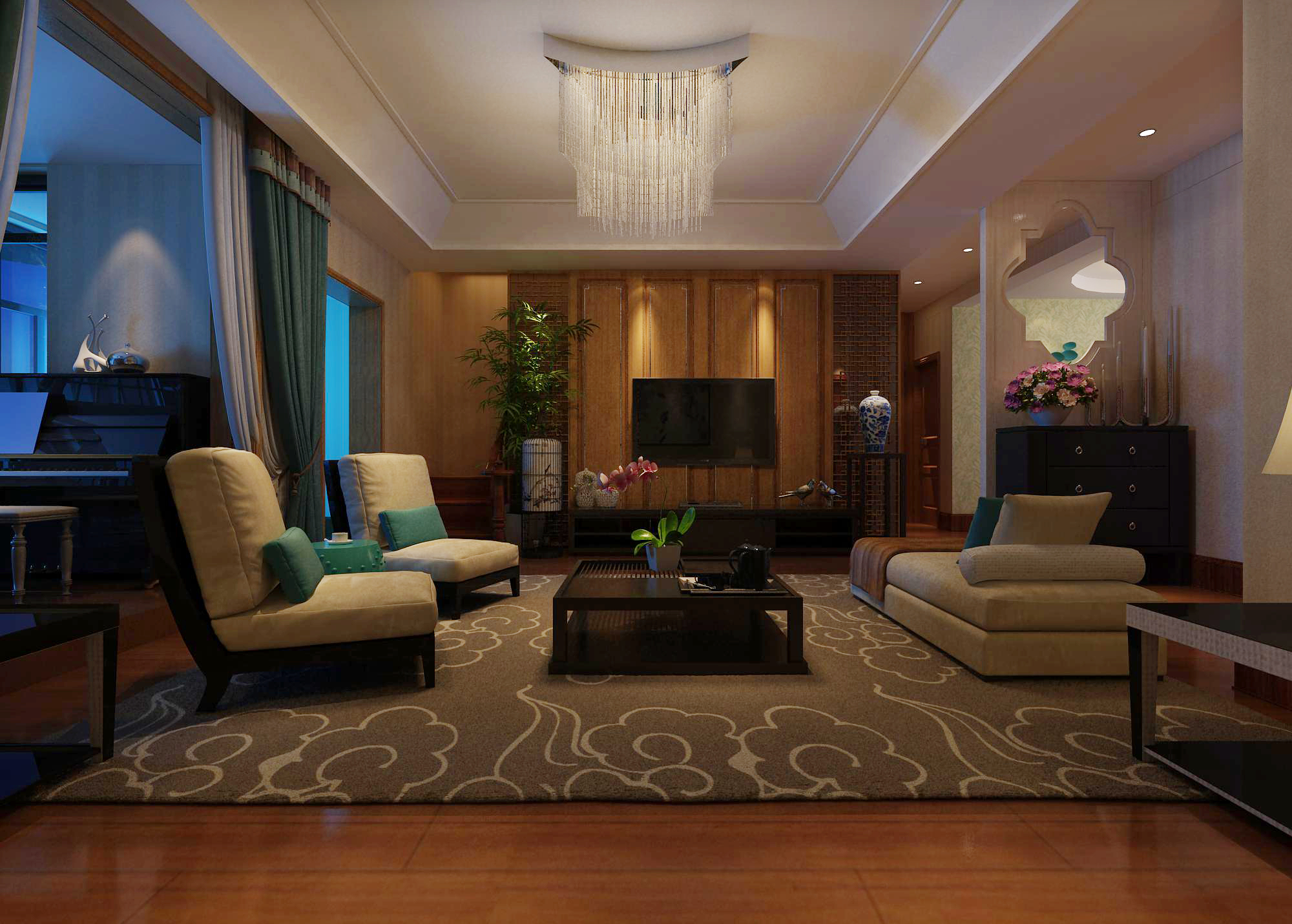 简约 欧式 田园 白领 收纳 旧房改造 三居 混搭 别墅 客厅图片来自设计师王璞在金领时代的分享