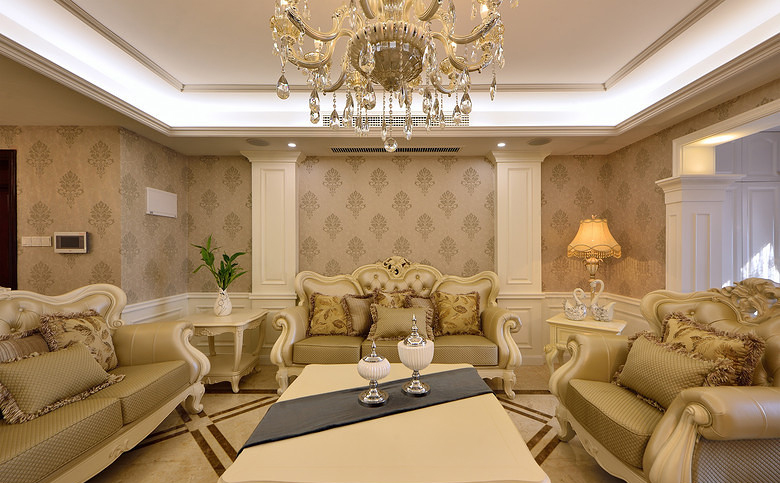 客厅图片来自家装大管家在温馨舒适 107平大气欧式时尚3居的分享