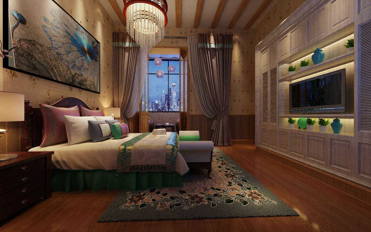 简约 欧式 田园 白领 收纳 旧房改造 三居 混搭 别墅 卧室图片来自设计师王璞在金领时代的分享