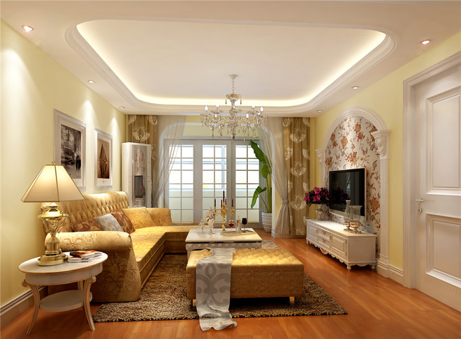 三居 欧式 客厅图片来自亚光亚装饰在浣溪谷 三居室 简欧风格的分享