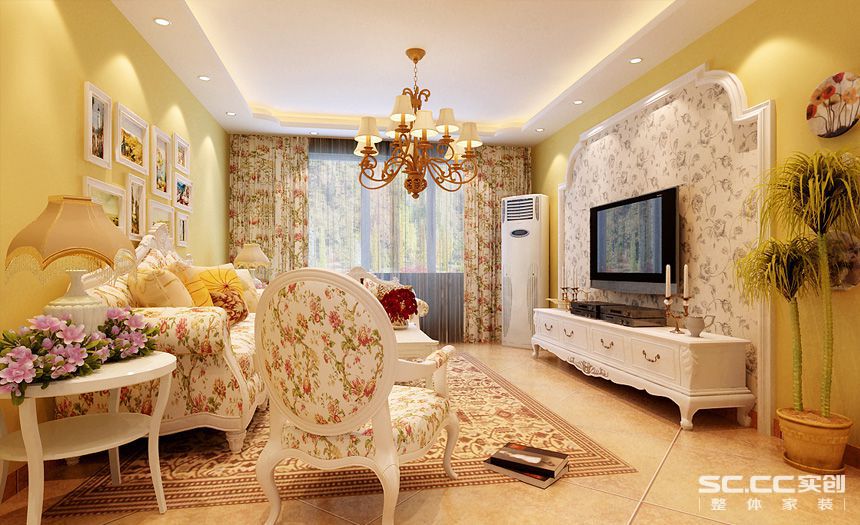 客厅图片来自交换空间刘杨成室内设计师在133平格调设计的分享