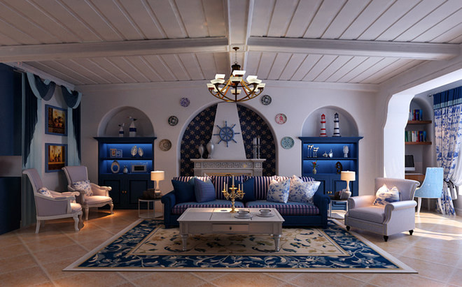 三居 白领 80后 客厅图片来自亚光亚装饰在金地朗月 三居室 地中海的分享