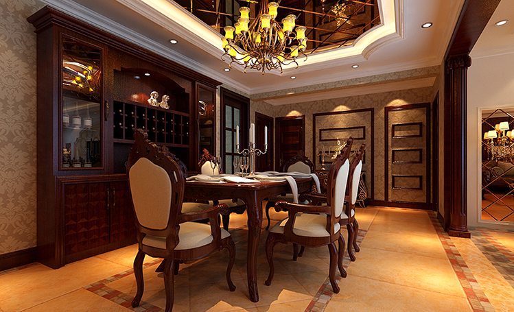 餐厅图片来自交换空间刘杨成室内设计师在别具匠心新古典设计的分享