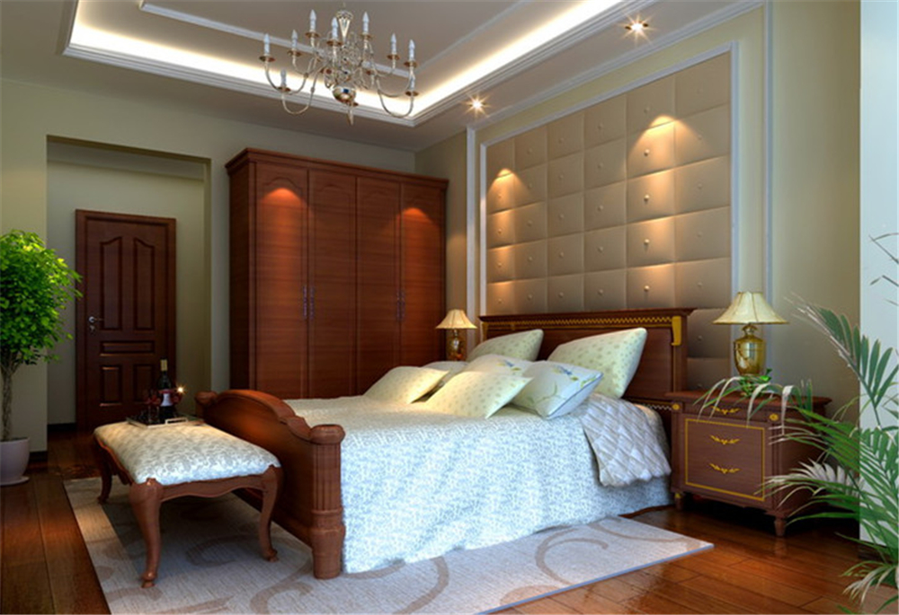 欧式 三居 白领 收纳 80后 小资 卧室图片来自实创装饰完美家装在靠山居艺墅165平欧式古典风格的分享