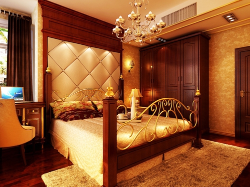 欧式 美式 奢华 享受 卧室图片来自武汉嘉年华装饰在友谊国际百老汇-奢华欧美风的分享
