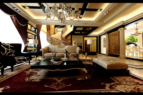 欧式 美式 奢华 享受 客厅图片来自武汉嘉年华装饰在友谊国际百老汇-奢华欧美风的分享