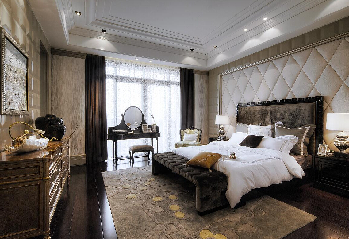 别墅 卧室图片来自紫禁尚品设计师李擎在龙湖香醍彼岸新古典的分享